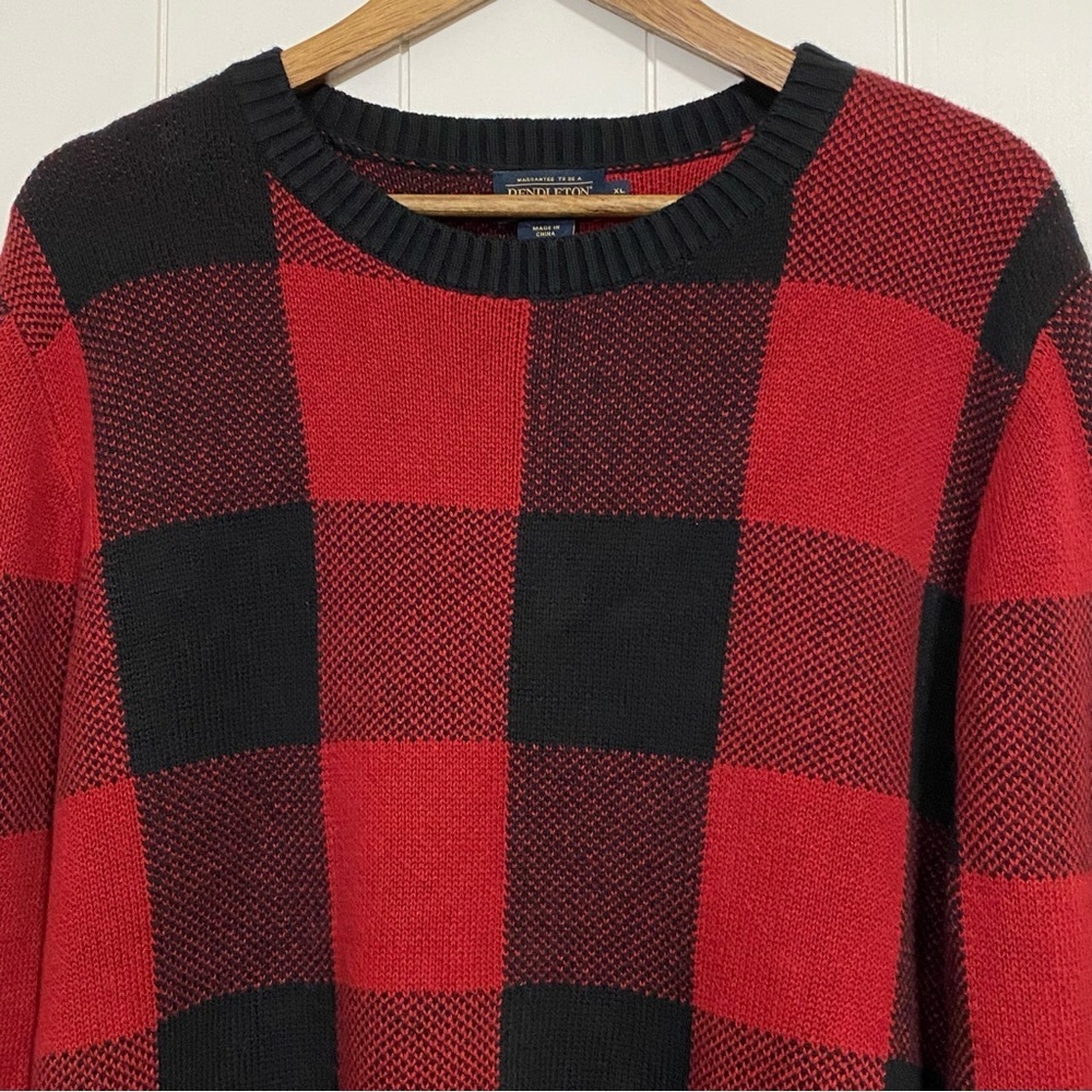 PENDLETON Buffalo Plaid Crewneck Sweater size XL